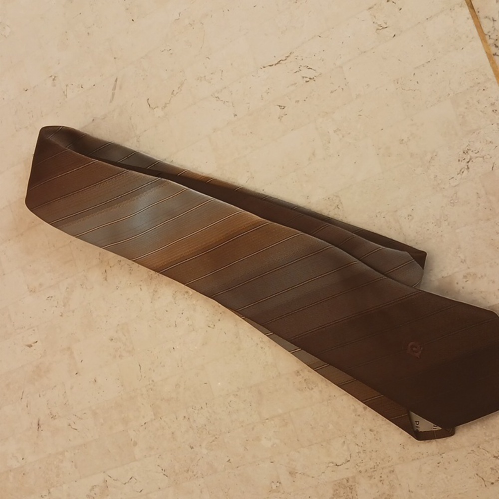 Men's Pierre Cardin tie...vintage,shades of browns gold,silver, like new